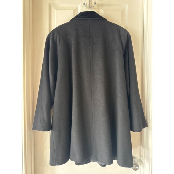 Forecaster Womens Black Wool Blend Coat With Velvet Collar & Button Front - Picture 3 of 10